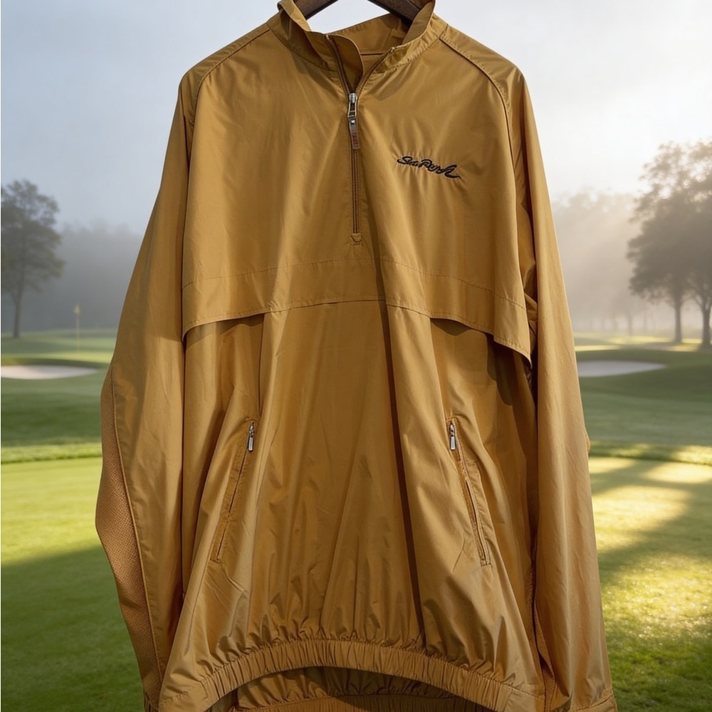 Ashworth Men's Tan Windbreaker Jacket - Picture 1 of 7